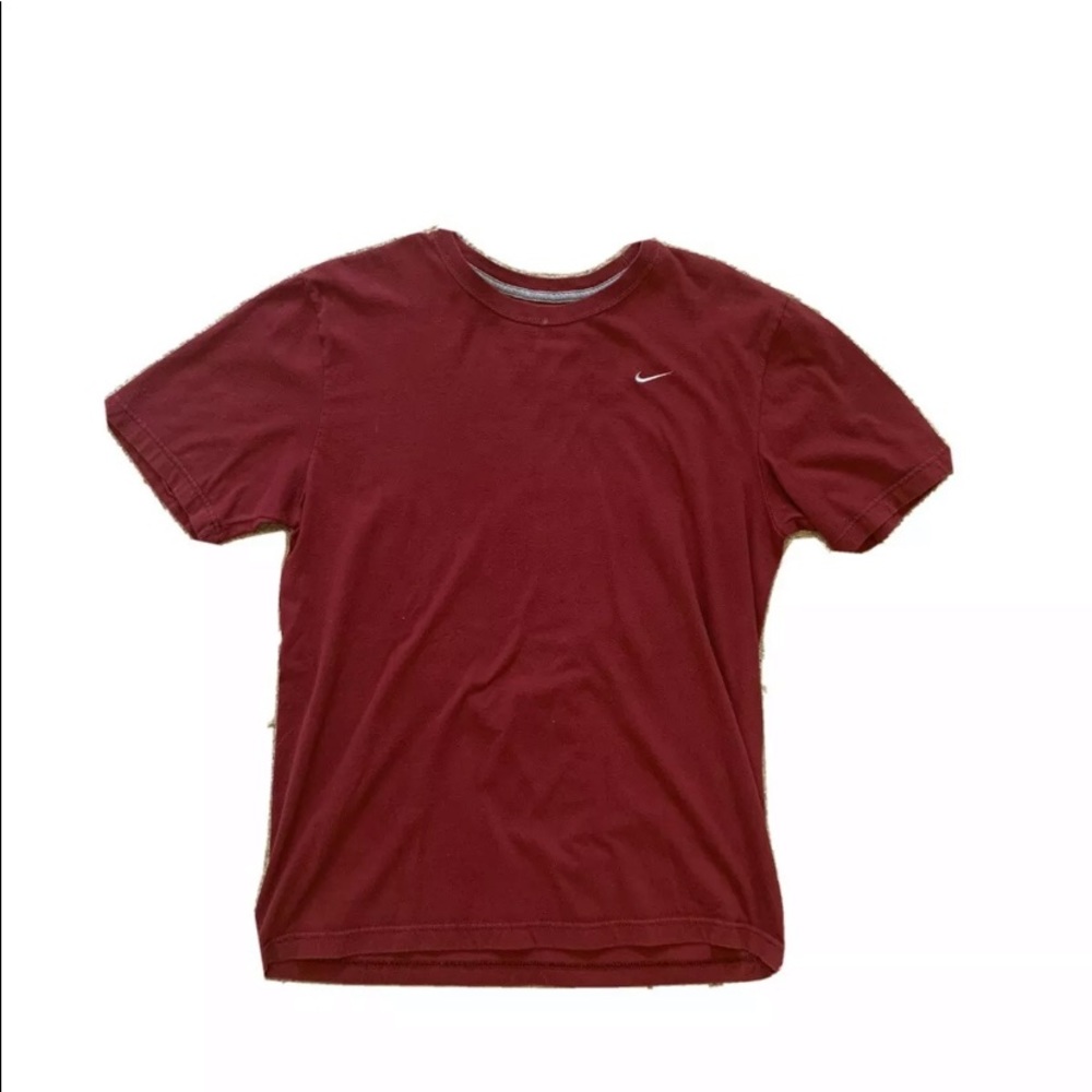 Nike Dri Fit Cotton T-Shirt - Maroon - Medium